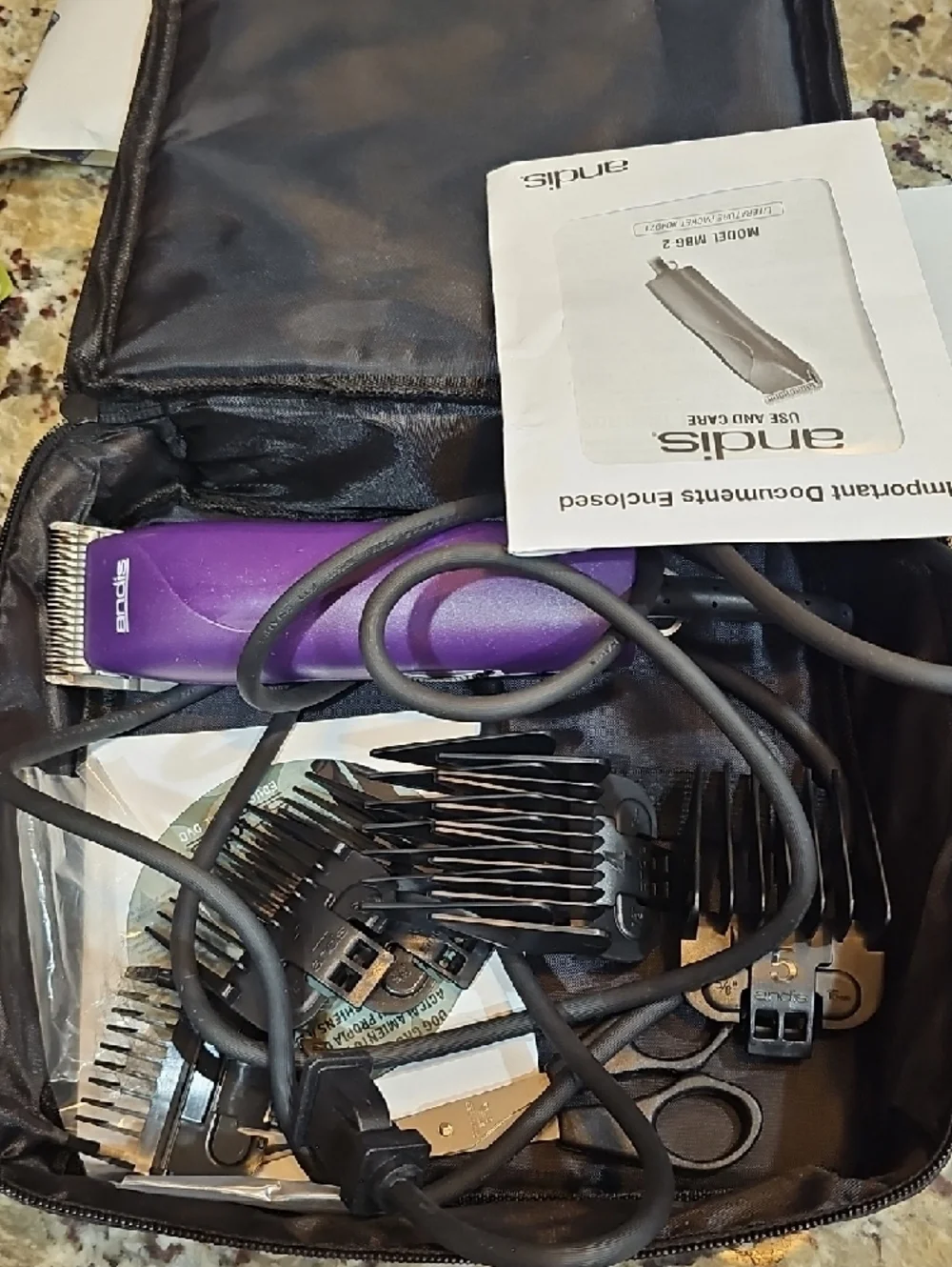 Andis Purple EasyClip Groom Detachable Blade Clipper